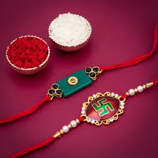 Designer Stone Rakhi for Brother
